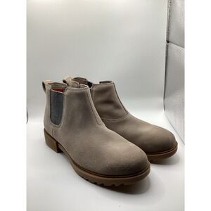 SOREL Emelie II Chelsea Boots Women 8.5Suede Leather Ankle Booties Elastic W15